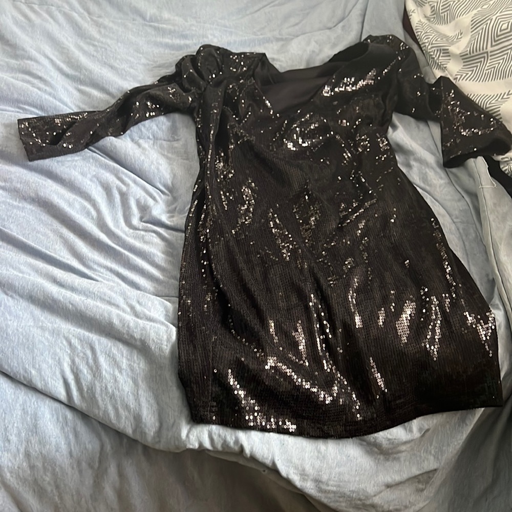 Long sleeve black dress